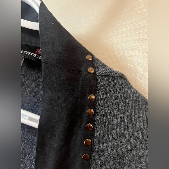 🔵Laura Petites women’s open front cardigan with metal accents size large - Picture 5 of 10